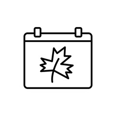 Spring calendar outline icons, minimalist vector illustration ,simple transparent graphic element .Isolated on white background