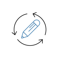 modify concept line icon. Simple element illustration. modify concept outline symbol design.