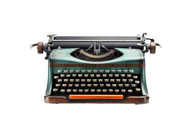 Typewriter Keys of Nostalgia On Transparent Background