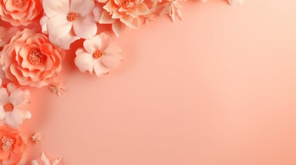 Elegant floral arrangement on pastel background for spring greetings.