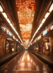 Japanese metro, stunning render, unreal engine, 8k, architectural masterpiece
