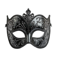 Black carnival mask isolated on a white background