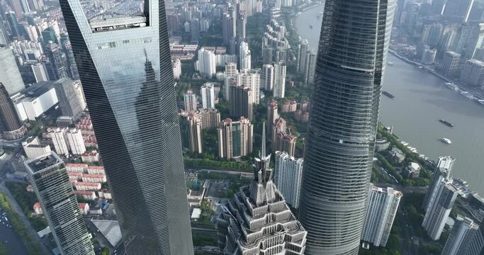 skyscrapers in shanghai