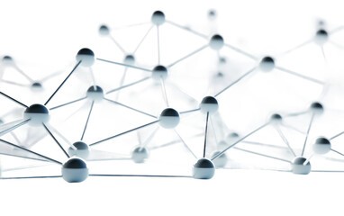 Spatial Symphony Interconnected Nodes Unveiled on White or PNG Transparent Background