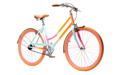 Fototapeta premium Rediscovering Joy through Bicycling on White or PNG Transparent Background