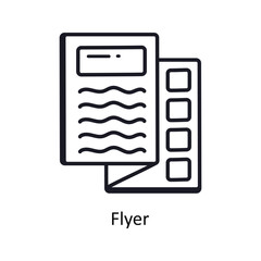 Fototapeta na wymiar Flyer vector outline doodle Design illustration. Symbol on White background EPS 10 File 