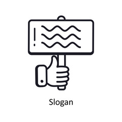 Slogan vector  outline doodle Design illustration. Symbol on White background EPS 10 File 