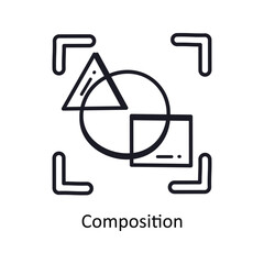 Composition vector  outline doodle Design illustration. Symbol on White background EPS 10 File 
