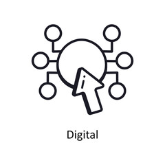 Digital vector  outline doodle Design illustration. Symbol on White background EPS 10 File 