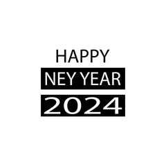 Happy new year 2024 logo design