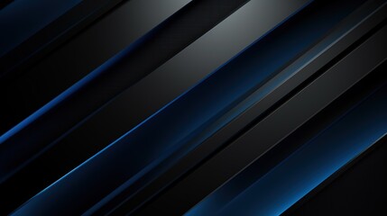 Obraz premium Modern black blue abstract background. Minimal. Color gradient. Dark. Web banner. Geometric shape. 3d effect. Lines stripes triangles. Design. Futuristic. Luxury. Premium. Generative Ai
