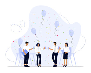 Employee celebration concept illustration