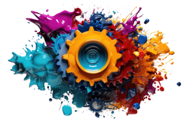 Exploring the World of Cogwheels and Gears on White or PNG Transparent Background