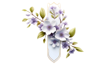 A Floral Bookmark Inviting a Break in Your Reading on White or PNG Transparent Background