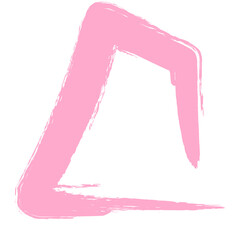 Colored Abstract Grunge Paint Brush Stroke Design Element