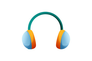 Blue Earmuff Winter Clothes Sticker