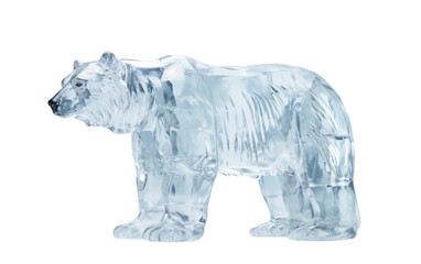 Crafting a Stunning Ice Sculpture on White or PNG Transparent Background