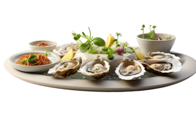 Oysters Presenting a Coastal Culinary Experience on White or PNG Transparent Background