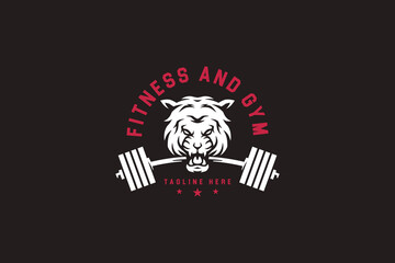wild lion fitness and gym modern logo design for gym and fitness industry