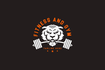 wild tiger fitness and gym modern logo design for gym and fitness industry