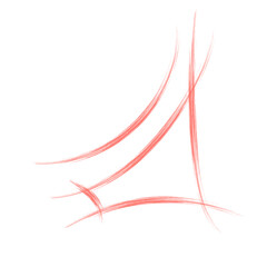 Colored Abstract Grunge Paint Brush Stroke Design Element