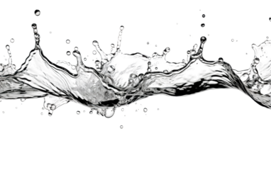 The Artistry in a Splash of Water on White or PNG Transparent Background