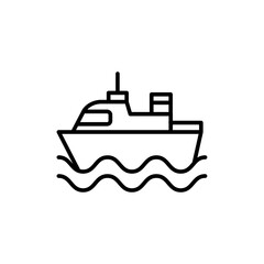 Fototapeta premium Cruise outline icons, minimalist vector illustration ,simple transparent graphic element .Isolated on white background