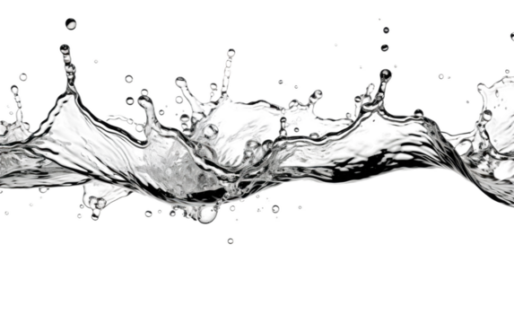 The Artistry in a Splash of Water on White or PNG Transparent Background