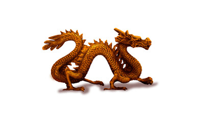 Fototapeta premium chinese golden dragon 