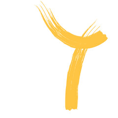 Colored Abstract Grunge Paint Brush Stroke Design Element