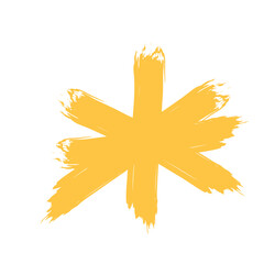 Colored Abstract Grunge Paint Brush Stroke Design Element