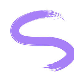 Colored Abstract Grunge Paint Brush Stroke Design Element