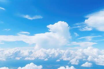Naklejka na ściany i meble Background blue sky with white clouds