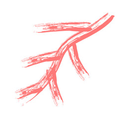 Colored Abstract Grunge Paint Brush Stroke Design Element