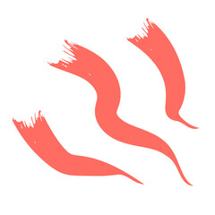 Colored Abstract Grunge Paint Brush Stroke Design Element