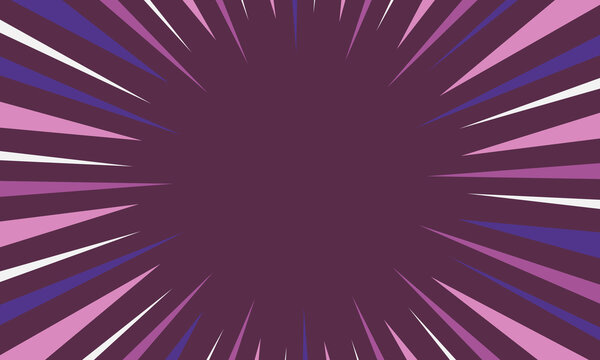 Comic style radial lines background. Pop art radial rays background