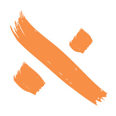 Colored Abstract Grunge Paint Brush Stroke Design Element