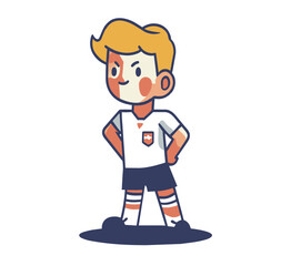 soccer player cartoon style
