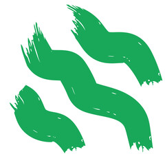 Colored Abstract Grunge Paint Brush Stroke Design Element