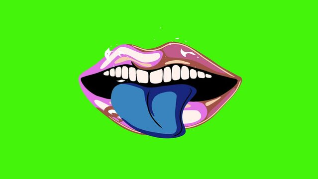 Cartoon Lips Motion Graphics is a vibrant and dynamic hand-drawn animation made up of a collection of various abstract flash fx elements in 4k resolution with alpha channel. Animation on green screen