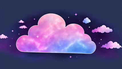 Dramatic Galaxy Cloud in Night Sky
