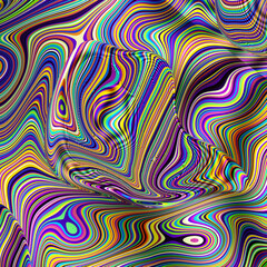 Abstract colorful wavy groovy psychedelic background. Abstract marbleized effect background.