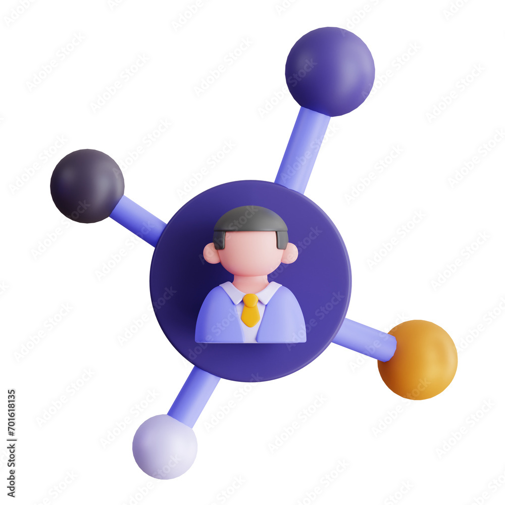 Poster 3d model of a business networking event. business networking event design for building professional.