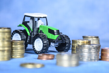 Argent euro finances financier banque euro monnaie tracteur machine agriculture