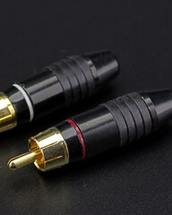 RCA connectors for connecting external audio and video sources.