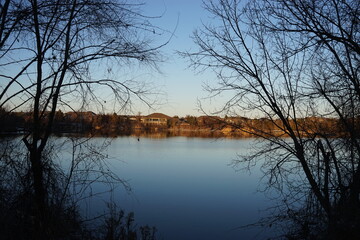 sunset on the river