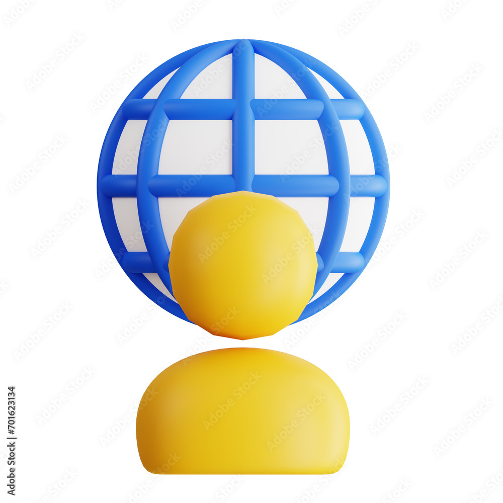 Poster connecting minds - modern 3d networking with user engagement. 3d illustration, 3d element, 3d render