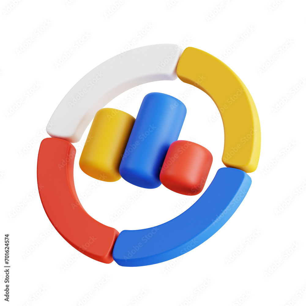 Poster futuristic market exploration - 3d render of analysis evolution. 3d render of analysis evolution. 3d