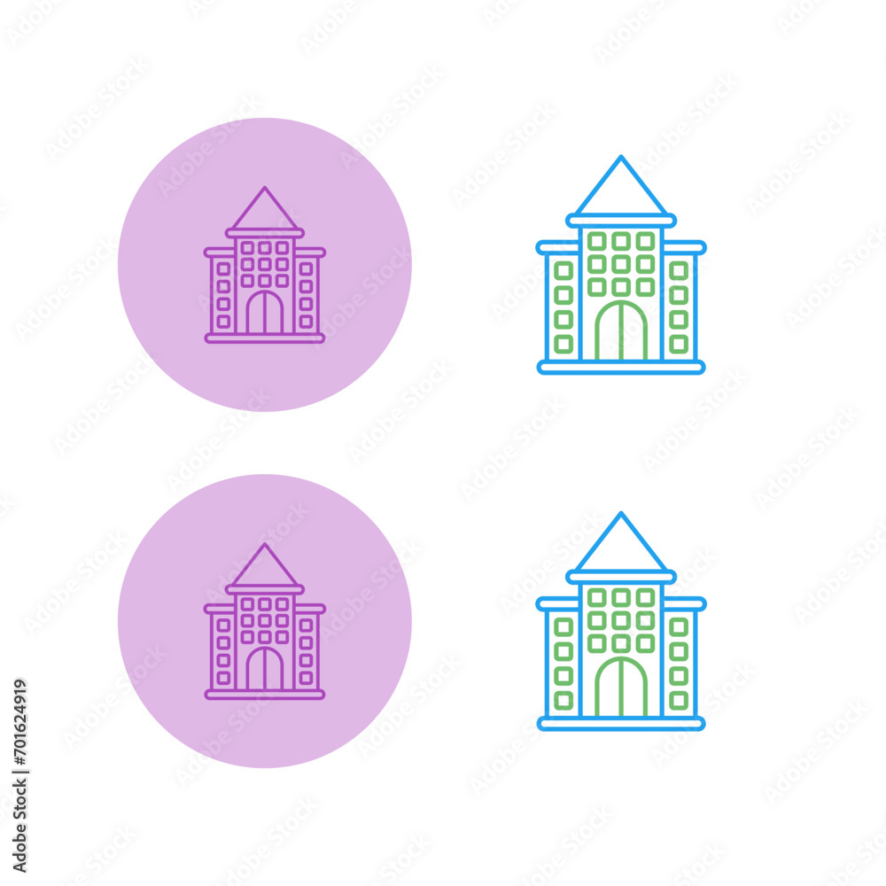 Sticker school vector icon