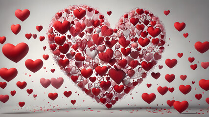 Love, Valentine's Day concepts. love symbol,  Heart elements for love concept design. AI generated image